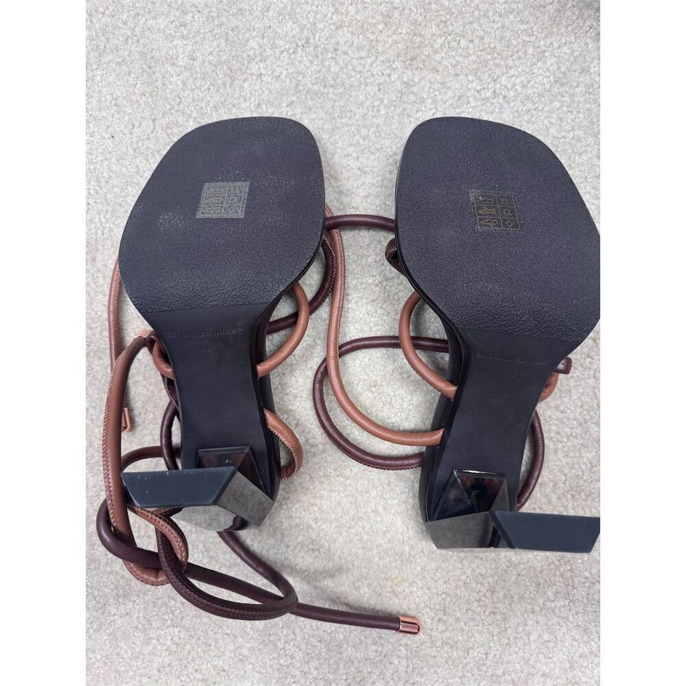 NIB United Nude Women's Tara Ka Hi Strappy Sandals Chocolate Size 38 - Picture 5 of 7